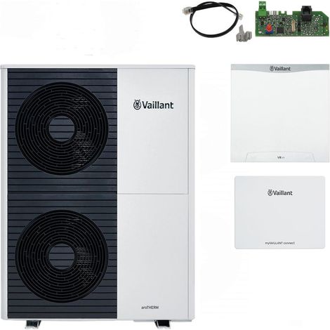 Vaillant aroTHERM plus Wärmepumpen-Paket 4.3207 VWL 55/6A S2, 3,4kW bei A7/W35, R290, mit uniTOWER plus VIH QW190