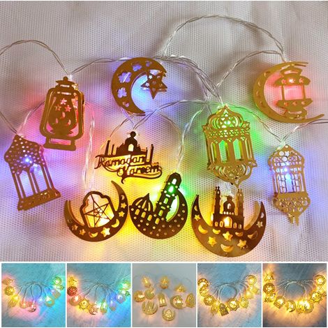 Guirlande Lumineuse Led - Fil Flexible Argenté - Design Lanterne Ramadan - Alimentation Piles - 300 Cm - Pour Décoration Intérieure Extérieure (1/5)