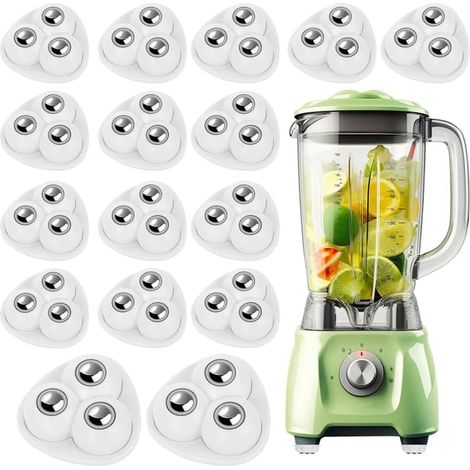 Mini Roulettes Meubles – Pivotantes à 360° Silencieuses avec Billes d'Acier 16 pièces 360 Acier (1/2)