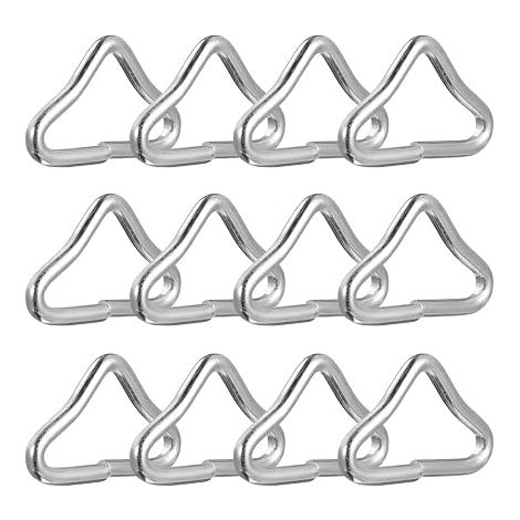 40 Pieces Replacement Triangle Trampoline Rings for Jumping Mat Iron Elastic Buckles for Fixing Accessories (1/5)