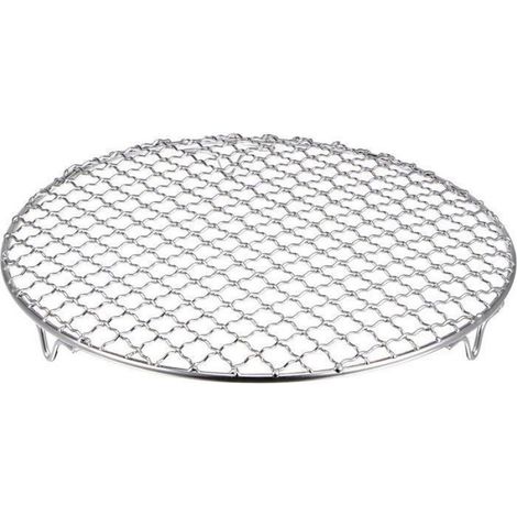 Grille de barbecue ronde en acier inoxydable - Support multifonctionnel pour barbecue - Grille de refroidissement vapeur - I (1/4)