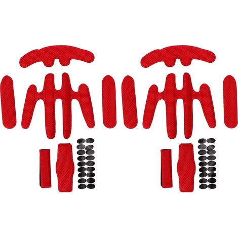 Kits Mousse de Rechange pour Casque, Éponge Auto-Adhésive avec Crochet et Boucle, Doublure de Casque Vélo Électrique Rouge Taille Unique (1/5)