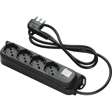 1PZ FME ART.47.421 MULTIPRESA 4P BIP/SC+INTERNO NERO