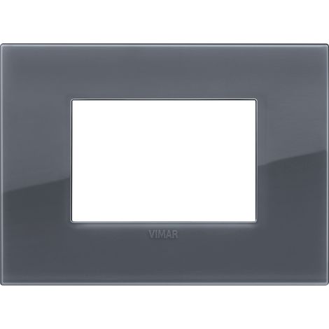Plaque Vimar Arke plaque 3 modules classic gris fumé 19653.61
