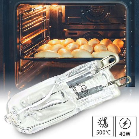 Ampoule halogène G9 pour four, résistante aux hautes températures et durable, 40 W, 500 broches, compatible réfrigérateurs, fours et ventilateurs. 110-240 V. (1/5)