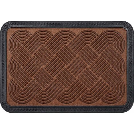 Zerbino in polipropilene marrone, 60 x 40 cm, resistente alle intemperie. (1/5)