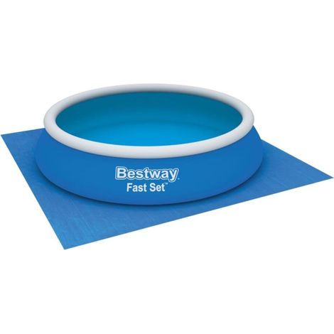 Bestway Couvre piscine Rectangulaire Vinyle Bleu 488 x 488 cm, Mod 58003, 11.73 cm de Hauteur, Pour Piscine (1/5)