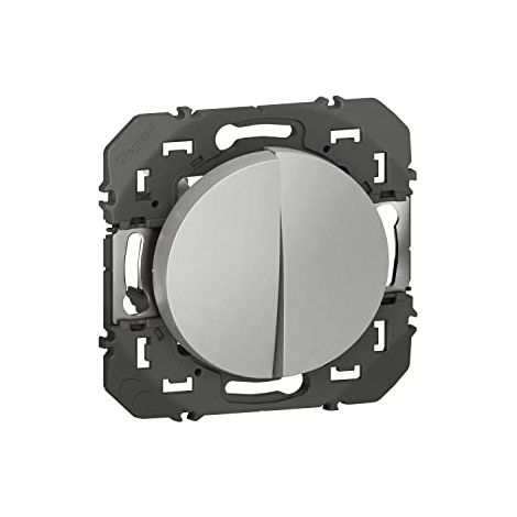 Interruttore a due vie e pulsante LEGRAND Dooxie in alluminio
