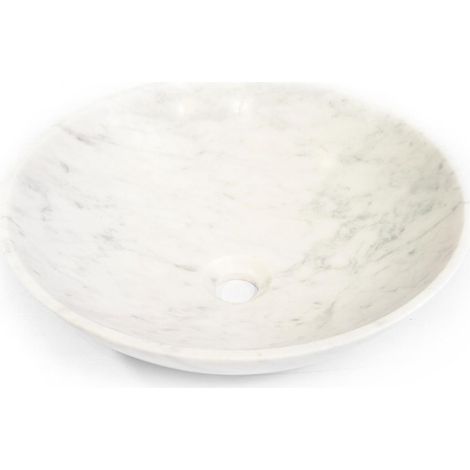 FugaFlow Efficiente Arredo Vasque à poser 42x42x13cm Rond pierre naturelle marbre