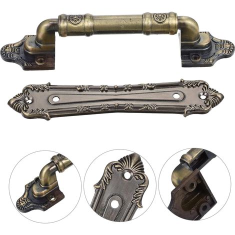Juego de manija de puerta industrial con llave y doble timbre, moderna, mate, para puerta de paso, con filtro, para garaje, armario, timbre de aleación ultrafina. (1/5)