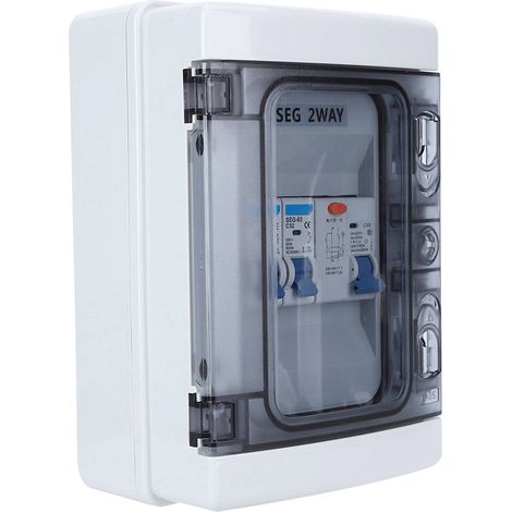 Protection par disjoncteur miniature avec interrupteur de fuite étanche 40 A 30 mA RCD + 2MCB (6a32A) (1/5)