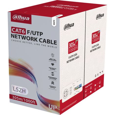 Dahua Cavo 305m F/UTP CAT6 Rame LSZH CPR Dca Bianco
