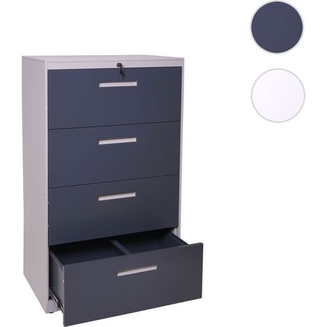Armoire à dossiers suspendus HWC-A10, armoire à dossiers armoire de burea A4 verrouillable 103x76x (1/5)
