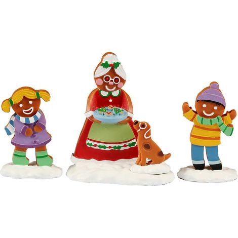 Figurines de Noël Mrs. Claus et biscuits - 600x300x240