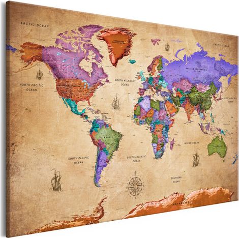 Tableau Imprimé "Colourful Travels Wide" 80 x 120 cm (1/2)