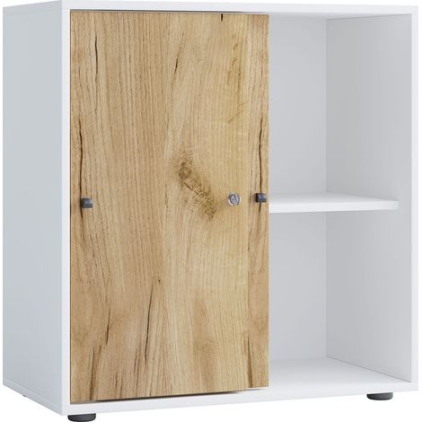 LonaLST armoire de bureau 2 portes blanc, chêne décor. (1/3)