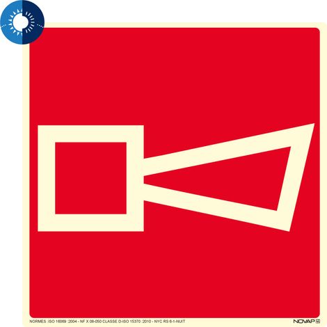 Panneau photoluminescent HD Avertisseur sonore - rigide 200x200mm - 4055374