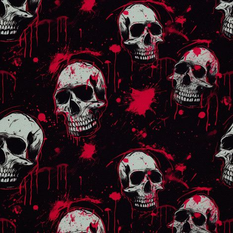 Tela decorativa para exteriores Oxford - Motivo de calavera I DX4934 (1/5)