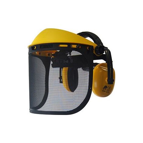 Visière de protection extra large – Écran grillagé anti-bruit SNR 24 dB – Normes EN1731 F et EN352-1 pour sécurité optimale (1/4)