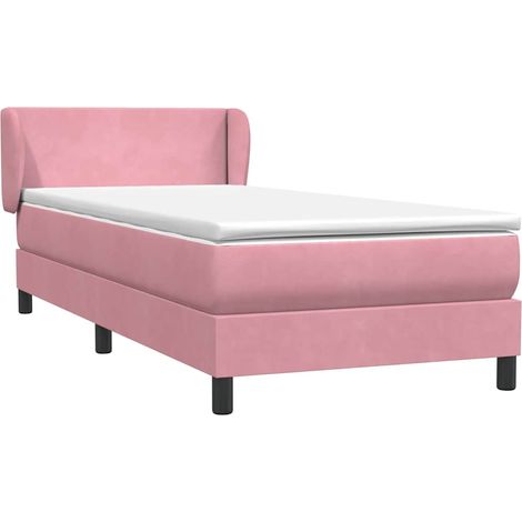 Maison Exclusive - Boxspringbett mit Matratze Rosa 80x220 cm Samt