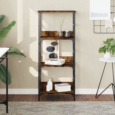 vidaXL Bookshelf Smoked Oak 50x33x117,5 cm Engineered Wood