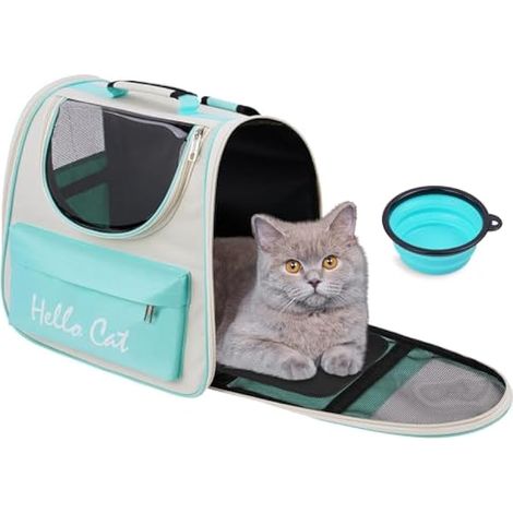 Sac à dos transport pour chat, sac à dos mode pour chiot et grand chat, sac capsule respirant pour voyage, conduite, randonnée, camping, hôpital, extérieur