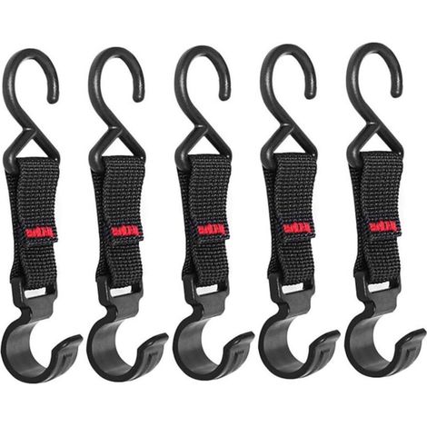 5pcs Camping Hooks Movables Accessoires de camping pour tente, auvent portable Accessoires de tente de tente Clip de suspension, (1/4)