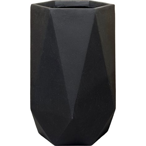 Copri vaso preforato PRISME 47x50cm nero opaco