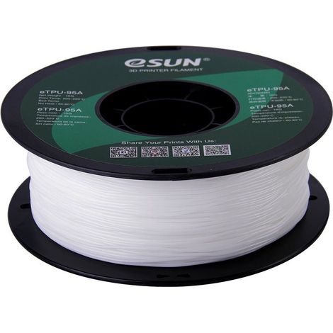 eSUN TPU-95A Filament, 1.75mm, 1000g eSUN TPU-95A Filament 1.75mm 1000g White