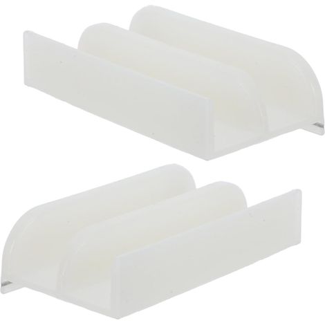 2 pièces guide de sol pour porte coulissante, plastique (1/5)