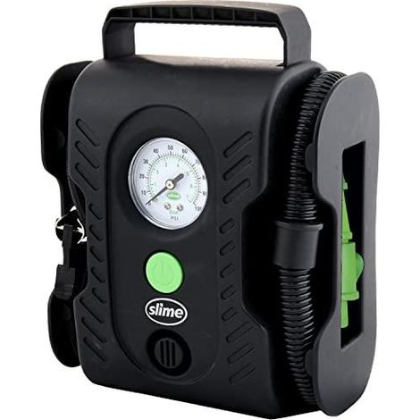 Slime 40066 inflador de neumáticos negro con manómetro LED