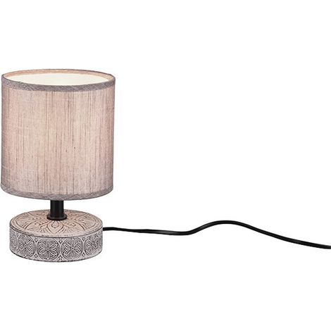 Lampada Tavolo Abat Jour Elegante Moderna Ceramica Marrone Marie GD Trio (1/3)