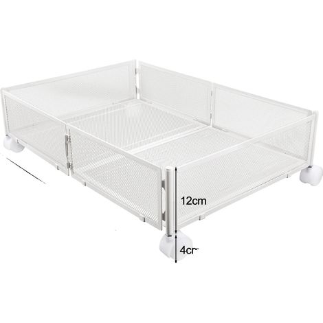 Boîte de rangement, design pliable, mobilité facile, Blanc (1/2)