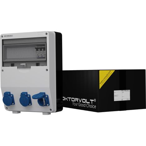 Tableau électrique de chantier TD-S 3x230 V Schuko Doktorvolt DV-9016-D (1/3)