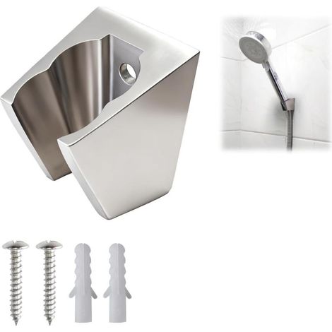 Wand-Duschkopfhalter Edelstahl, einfach zu installieren, drehbare Handbrausen-Aufhängung, Badewanne und Dusche (1/5)