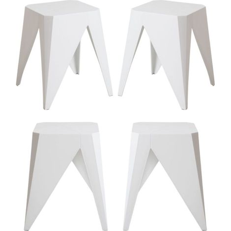 Packs Taburetes Altos - Pack 4 Taburetes Bul - Blanco (1/4)