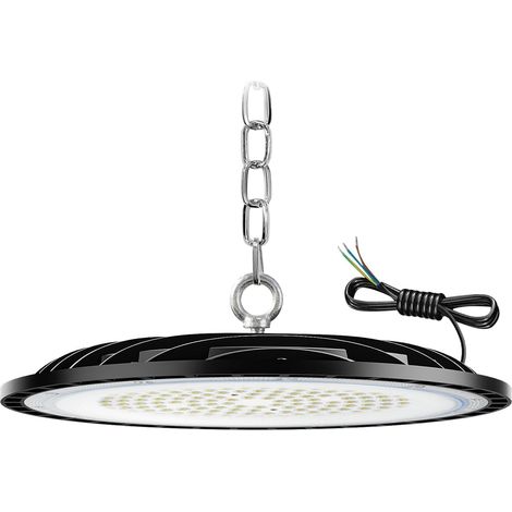 UFO LED-Hochregalleuchte, 100 W, 15000 lm, LED-Flutlicht für den Innenbereich, Kaltweiß 6000 K–6500 K, IP65 wasserdichte Werkstattbeleuchtung, industrielle LED für Garage/Fabrik/Werkstatt/Parkplätze/F