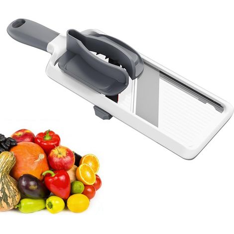 Trancheuse à légumes réglable, trancheuse à légumes avec protection des doigts, pour tranches, en 3 épaisseurs de coupe, gadgets de cuisine pour légumes, oignons, tomates
