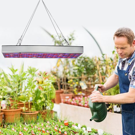 25-W-Vollspektrum-LED-Pflanzenlampe mit integriertem Kühlsystem und ABS-Aufhängehaken, für den Anbau in Innenräumen oder im Gewächshaus. (1/5)