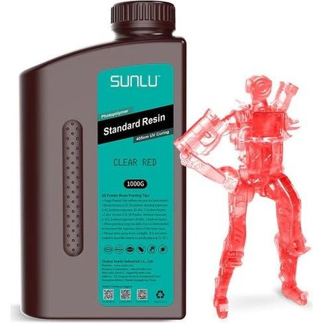 SUNLU Standard 3D Resin SUNLU Standard 3D Resin 1000g Clear Red