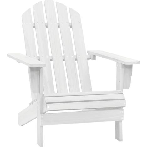 vidaXL Sedia da Giardino in Legno Bianca (1/5)