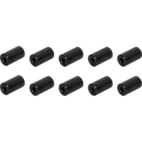 Accouplement moteur en alliage d'aluminium D14xL25mm, connecteur d'arbre 5x8mm noir, lot de 10 pièces pour imprimante 3D, accessoires de motorisation. (1/5)