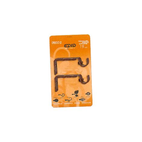 Rideau extensible 2 supports barre 19 mm couleur noire
