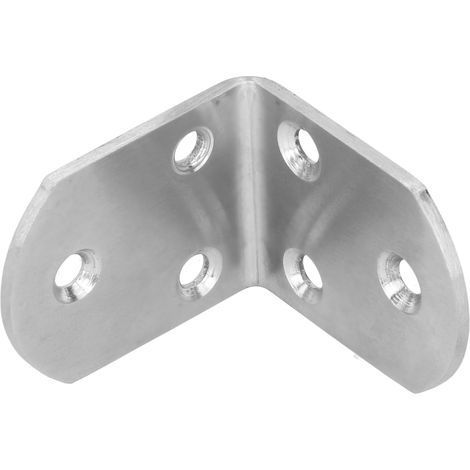 [Accesoire de fixation d'angle] Support mural droit épaissi en acier inoxydable - 10 Pièces pour meubles et étagères - Dimensions 4x16 (1/5)