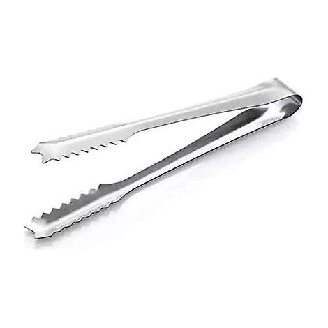 Versilberte Edelstahlzange (1 Paar) 15 cm  Hohe Hitze- und Kältebeständigkeit  Mit 18 gezahnten Zähnen  Korrosionsbeständiger Edelstahl  Anthrazit (1/5)
