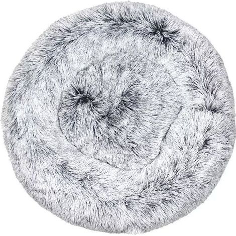 Lit pour chat, coussin moelleux, doux lavable pour chiens chats (dégradé gris, 70 cm), Ensoleillé (1/5)