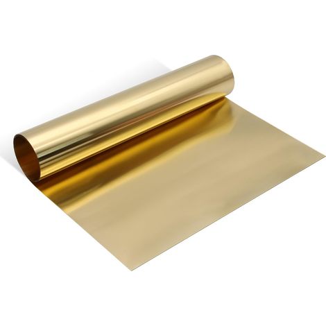 Tôle de Laiton, Plaque en Or, 1000 mm x 300 mm x 0,5 mm - Pour l'Artisanat, les Réparations Électriques et les Projets de Bricolage (1/5)