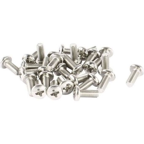 30 pièces vis VESA pour moniteur TV, tête bombée M4 x 10 mm, fixation LCD/LED, compatible support mural et bras articulé (1/2)