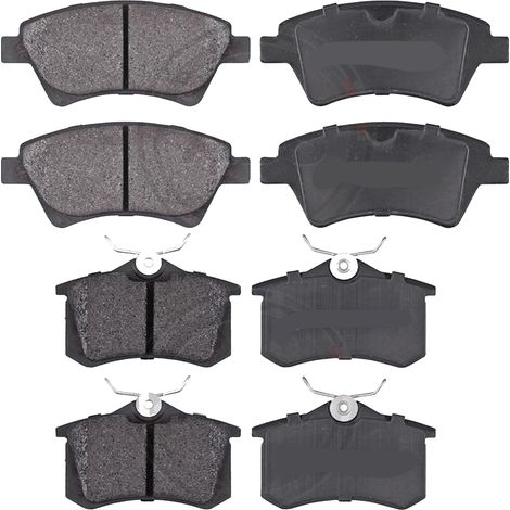 KIT PASTIGLIE FRENO ANTERIORI E POSTERIORI compatibile con RENAULT LAGUNA II GRANDTOUR (KG0/1) / PASTIGLIE FRENANTI AUTO OEM P 68 029 P 68 030,P 59 044 / SOSTITUZIONE DIRETTA / BASSA POLVERE / SILENZ