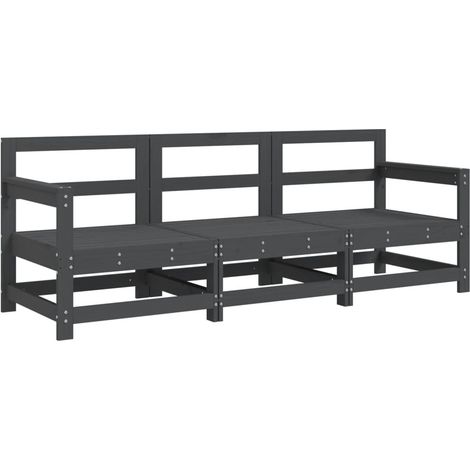 Maison Exclusive - Juego de muebles de jardín 3 pzas madera maciz